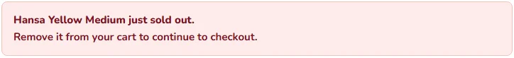 Alert: Hansa Yellow Medium just sold out. Remove it from your cart to continue to checkout.