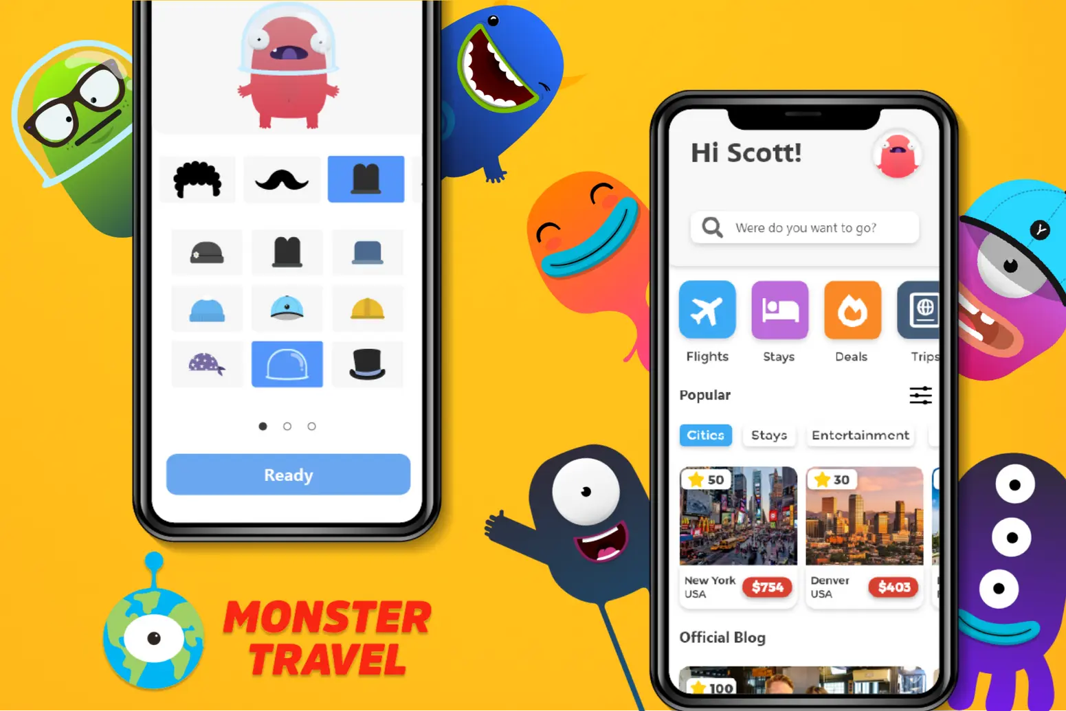 Monster Travel — app preview